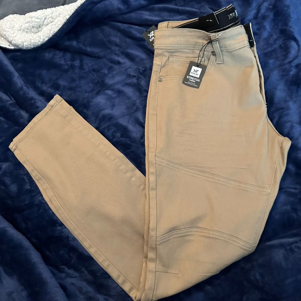 XRAY Jeans Men's Slim-Fit Khaki Commuter Pants Size 34 Inseam 32